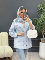 مانتو لینن شش دکمه کد 4664 - تصویر 9