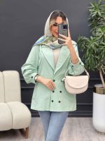 مانتو لینن شش دکمه کد 4664 - تصویر 7