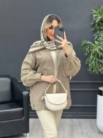 مانتو لینن دو جیب نما پایین پاگن کد 4661 - تصویر 13