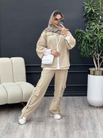 ست مانتو و شلوار کارگو جیب سگک کد 4592 - تصویر 23