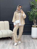 ست مانتو و شلوار کارگو جیب سگک کد 4592 - تصویر 14