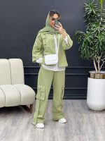 ست مانتو و شلوار کارگو جیب سگک کد 4592 - تصویر 26