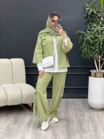 ست مانتو و شلوار کارگو جیب سگک کد 4592 - تصویر 16