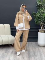 ست مانتو و شلوار کارگو جیب سگک کد 4592 - تصویر 3