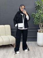 ست مانتو و شلوار کارگو جیب سگک کد 4592 - تصویر 20