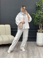ست مانتو و شلوار کارگو جیب سگک کد 4592 - تصویر 13