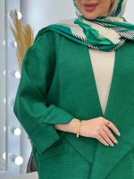 مانتو دو جیب نما پایین هلال کد 4385 - تصویر 23