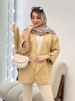 مانتو دو جیب نما پایین هلال کد 4385 - تصویر 10