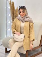 مانتو دو جیب نما پایین هلال کد 4385 - تصویر 24