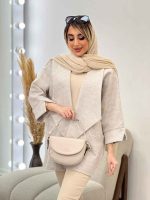 مانتو دو جیب نما پایین هلال کد 4385 - تصویر 7