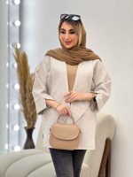 مانتو دو جیب نما پایین هلال کد 4385 - تصویر 20