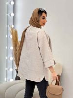 مانتو دو جیب نما پایین هلال کد 4385 - تصویر 22