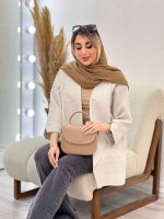 مانتو دو جیب نما پایین هلال کد 4385 - تصویر 8