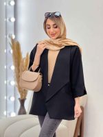 مانتو دو جیب نما پایین هلال کد 4385 - تصویر 17