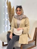 مانتو جلو باز آستین دو دکمه کد 4563 - تصویر 7