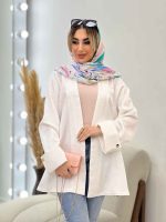 مانتو جلو باز آستین دو دکمه کد 4563 - تصویر 8