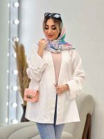 مانتو جلو باز آستین دو دکمه کد 4563 - تصویر 5
