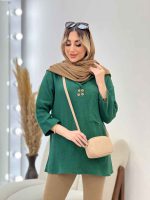 مانتو جلو بسته تک جیب کد 4547 - تصویر 13