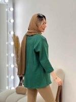 مانتو جلو بسته تک جیب کد 4547 - تصویر 10