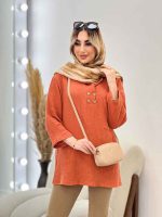 مانتو جلو بسته تک جیب کد 4547 - تصویر 21