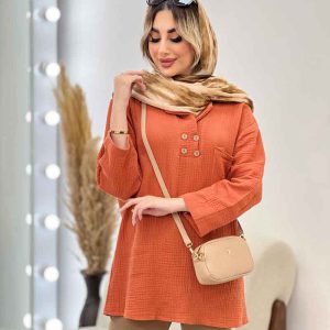 مانتو جلو بسته تک جیب کد 4547