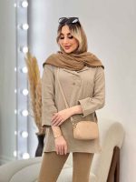 مانتو جلو بسته تک جیب کد 4547 - تصویر 12