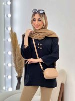 مانتو جلو بسته تک جیب کد 4547 - تصویر 16