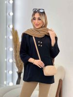 مانتو جلو بسته تک جیب کد 4547 - تصویر 11