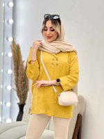 مانتو جلو بسته تک جیب کد 4547 - تصویر 15