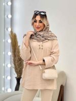 مانتو جلو بسته تک جیب کد 4547 - تصویر 20