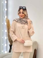 مانتو جلو بسته تک جیب کد 4547 - تصویر 14