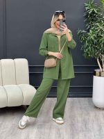 ست مانتو و شلوار کراش کد 4615 - تصویر 24