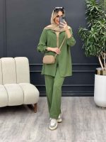 ست مانتو و شلوار کراش کد 4615 - تصویر 8