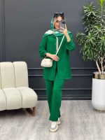 ست مانتو و شلوار کراش کد 4615 - تصویر 20