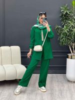 ست مانتو و شلوار کراش کد 4615 - تصویر 14