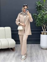 ست مانتو و شلوار کراش کد 4615 - تصویر 3