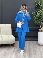 ست مانتو و شلوار کراش کد 4615 - تصویر 21