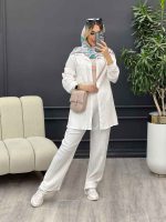 ست مانتو و شلوار کراش کد 4615 - تصویر 10