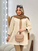 مانتو چهار جیب مغزی دوزی کد 4423 - تصویر 12