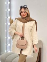 مانتو چهار جیب مغزی دوزی کد 4423 - تصویر 5