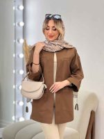 مانتو چهار جیب مغزی دوزی کد 4423 - تصویر 9