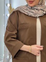 مانتو چهار جیب مغزی دوزی کد 4423 - تصویر 19