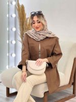 مانتو چهار جیب مغزی دوزی کد 4423 - تصویر 11