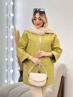 مانتو چهار جیب مغزی دوزی کد 4423 - تصویر 2