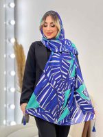 شال طرح برگ دو رنگ کد 4460 - تصویر 16