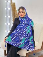 شال طرح برگ دو رنگ کد 4460 - تصویر 7