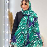 شال طرح برگ دو رنگ کد 4460