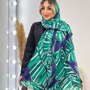 شال طرح برگ دو رنگ کد 4460