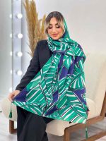شال طرح برگ دو رنگ کد 4460 - تصویر 15