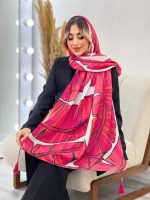 شال طرح برگ دو رنگ کد 4460 - تصویر 14